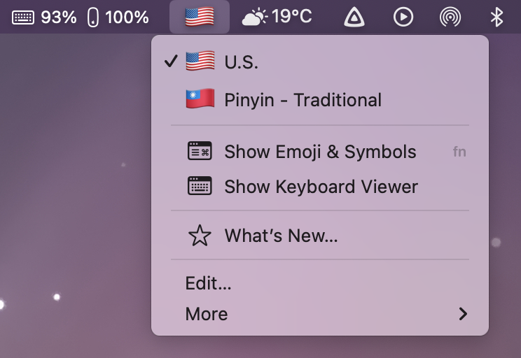 Using Keyboard Switcheroo for input source selection in macOS Sequoia menu bar